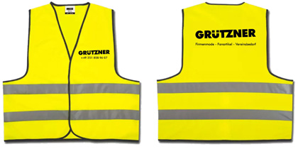 Warnwesten bedrucken ... Warnwesten